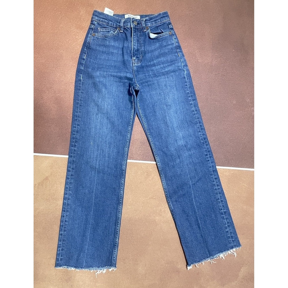Reformation Wilder High Rise Wide Leg Cropped Jeans Salinas Size 24 Preppy - Picture 3 of 13